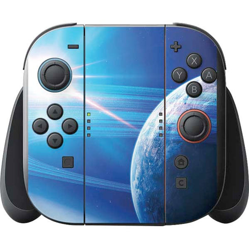 View of a Planet as it Looms in Close Orbit and with Rings Nintendo Switch 2 (2025) with Joy-Con Skin